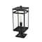 Z-Lite Nuri 1 Light Outdoor Pier Mounted Fixture, Black & Clear 596PHMR-533PM-BK - alternate 4